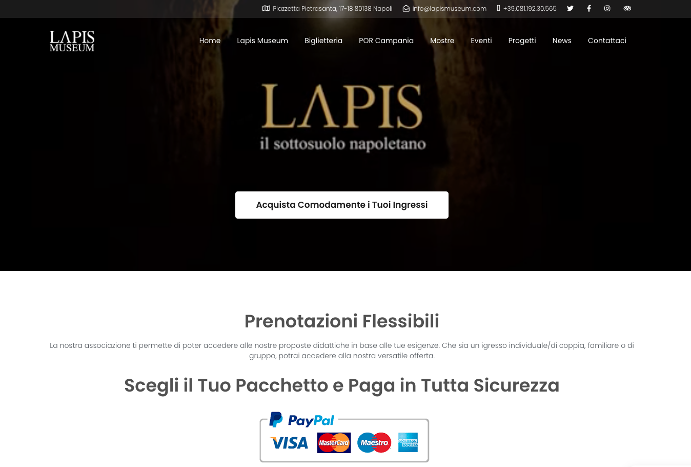 Nuovo Sito Web Lapis Museum - Museo dell'Acqua di Napoli